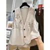 Chal de Algodón Lino de Alta Gama con Bordado Pesado Top sin Mangas para Mujer Verano Moda Literaria Chic Capa Chal Chaleco de Capas para Mujer