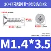 Tornillos Autorroscantes Avellanados Gb846 Acero Inoxidable 304 Cabeza Plana Phillips Tornillos para Madera Extendidos M2.9M3.5M4.2M5.5