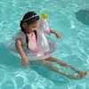 Flotador para Niños y Adultos, Ensanchado y Engrosado, Doble Capa Antivuelco sobre Flotador Inflable, Anillo para Axilas, Anillo con Asiento para Bebé