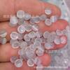 6 ~ 18mm anel de fio de olho de gato rosa Contas planas ovais anel semicircular de olho de gato branco contas de pão joias gema incrustada