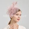 Amazon Tocado Retro de Malla y Plumas Encaje Lunares Accesorios para el Cabello de Fiesta Nupcial Sombrerito Fabricante Mayorista