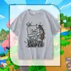 Camiseta de Manga Corta para Niños Minecraft Skeleton Shooter Niños Niñas Verano Nuevo Algodón Puro Dibujos Animados Casual