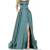 Vestido Longo de Dama de Honra Cor Sólida Estilo Europeu e Americano 2025, Vestido Emagrecedor Ombro a Ombro para Melhores Amigas, Vestido de Noite para Dama de Honra Moda Amazon