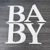 Caixa de Balões Transfronteiriça Letras Alfanuméricas Brancas Cartão Adesivos de Menina 26 Letras Caixa Babylove Letras