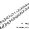 Colar de aço inoxidável O-Chain Pulseira de aço de titânio Colar terno 10mm Corrente de correspondência tendência de moagem de pulseira de aço de titânio Jóias