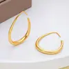 Aretes Ovalados, Accesorios de Oreja de Mujer Modernos y Elegantes, Aretes Sencillos Estilo Retro de Hong Kong, Aretes Exagerados Grandes Únicos Europeos y Americanos para el Verano