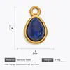 Pendientes Colgantes Retro Maillard Ojo de Tigre de Acero Inoxidable Ágata de Encaje Hueco Colgante de Collar para Pendientes de Gama Alta