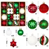 Decoraciones nuevas para bolas de Navidad transfronterizas, caja de regalo, artículos navideños pintados, adornos colgantes de regalo de Navidad, juego de bolas decorativas