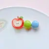 Fatia de Maçã Transparente Resina Desenho Animado Charms para Sapatos Acessórios DIY Materiais para Sapatos e Acessórios de Cabelo