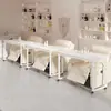 (Configuração de loja de rede) Mesa de unha móvel mesa de sofá com rodas mesa simples multifuncional para atravessar o sofá