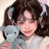 Pinza de Agarre de Ácido Acético con Lazo Estilo Ballet Pinza de Tiburón Doble Cola de Caballo Estilo Dulce Femenino Pinza para el Cabello Estilo Coreano Estilo Ins