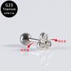 Aretes Perforados Aretes de Studs Cocleares Titanio G23 Rosca Interna Studs para Labio Studs para Hélice Auricular Moda F Titanio Cartílago