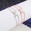 Pulsera Natural de Plata de Ley S925 con Cruz, Letra X de Nácar Blanco, Diamante Individual, Cadena Versátil y Moderna, Popular en Transmisiones en Vivo