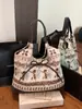 Bolsas de Lã de Grande Capacidade Outono e Inverno para Mulheres 2025 Nova Bolsa de Ombro Casual para Trabalho Bolsa de Mão Super Popular Bolsa Tote