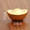 Accesorios para Cuenco del Tesoro Decoración del Hogar Manualidades Mini Lingotes de Latón Macizo Adornos Lingote Imitación Oro Mascota de Té