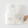 Chaleco acolchado Jingqi para bebé para primavera, otoño e invierno, engrosado y cálido, chaleco de algodón puro clase A, ropa de invierno para recién nacidos, chaqueta sin mangas