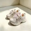 Zapatos tipo "dad shoes" de piel para niñas, talla 27-37, zapatillas deportivas infantiles de moda, zapatos casuales para niños pequeños, de piel e impermeables