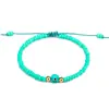 Pulsera Nueva de Cristal para Arroz Tejida a Mano Ojo del Diablo con Cuentas de Ojo Esmaltado para Mujeres