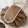 Bolsa Preguiçosa de Luxo para Mulheres, Grande Capacidade, Portátil, Bolsa de Armazenamento, Armazenamento de Viagem, Fechamento com Cordão, Necessaire Impermeável