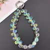 Nuevo Estilo Lujo Ligero Multicolor Estilo Ins Estilo Japonés y Coreano Cristal de Fresa Lágrima Cuentas Colgante Funda de Teléfono Celular Lanyard Colgantes para Llaves
