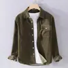 Jaqueta de veludo cotelê estilo workwear retrô japonês para homens, top casual, resistente à sujeira e ao desgaste, camisa de outer wear, casaco moderno de corte solto