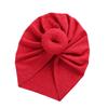 Gorro de primavera para niños, nuevo, de punto, sin gorro, elástico, de color liso, estilo indio con forma de donut.