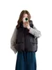 Colete Acolchoado com Capuz 90% Penugem de Pato Branco Dongdaemun Coreano para Mulheres, Roupa Externa, Estilo Oversized Outono e Inverno 2026, Jaqueta Colete que Valoriza a Silhueta