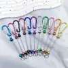 Hebilla de Montañismo DIY con Cuentas Forma de D Calabaza Llavero de Montañismo con Cuentas Metal Multicolor Colgante Multifuncional para Mochila de Exterior
