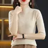 2026 Nuevo Modelo Andy Terciopelo para Mujer Ajuste Delgado Suéter de Punto de Manga Media Color Sólido Simple Casual para el Trabajo