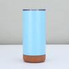 Copo de carro a vácuo de camada dupla 16oz com fundo de cortiça de carvalho transfronteiriço, copo térmico de aço inoxidável 304, copo de café
