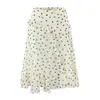 Roupas Femininas Zr Estilo Europeu e Americano Comércio Exterior Transfronteiriço Nova Moda 2026 Saia Longa Elegante com Babados e Bolinhas