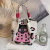Bolsa de Mão Tricotada Estilo Novo Japonês e Coreano Portátil Trabalho Passeio Grande Capacidade Tote Pequena Bolsa Quadrada