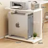 Soporte de torre para computadora de escritorio para el hogar y la oficina, estante de almacenamiento de doble capa para el suelo, bandeja organizadora para la caja de la computadora, base de almacenamiento