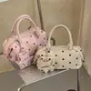 Bolsa de Mão Retrô com Bolinhas de Textura de Alta Qualidade para Mulheres 2026 Nova Outono Camurça Comutador Ombro Único Transversal