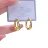 Pendientes Elegantes de Ola de Lujo Ligero Pendientes Explosivos de Primavera y Verano Pendientes con Sentido de Alta Gama para Mujer Pendientes Únicos Pendientes Chapados en Cobre Oro Real