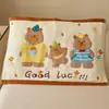 Funda de Almohada Infantil Algodón Puro Dibujos Animados Gasa Funda de Almohada Par Funda de Almohada Paquete Individual Antideslizante y Anticaída