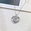Collar con colgante de corazón palpitante de plata esterlina S925 de SHIAI, regalo de San Valentín para novia, cadena de clavícula ligera de lujo
