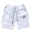 Verão 2026 Transfronteiriço Aliexpress Shorts Masculinos Falsos de Duas Peças Respiráveis Fitness Casuais Esportivos Praia Design Liso