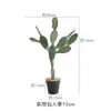 Cacto Artificial Planta Verde Decorativa em Vaso Biónica Tropical Desértica Pacote de Paisagismo Combinação Falso Cactus