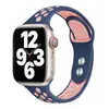 Adecuado para Correas de Todas las Series de Apple Watch S1-10 Estilo Nike Cintura Pequeña Doble Color Hebilla Doble Correa Deportiva de Silicona