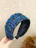 Nova Faixa de Lã Larga de Inverno de Alta Qualidade, Design de Coroa Alta, Estilo Casual para Sair, Acessório de Cabelo Vintage e Elegante Estilo Chanel