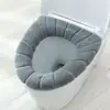 Cojín para Inodoro Otoño e Invierno Engrosado Cálido Felpa Tipo O Universal Cuatro Estaciones Funda para Inodoro Cojín para Inodoro Doble Estilo Nórdico