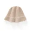 Gorro de Punto de Cachemira Sencillo de Color Sólido con Visera Corta Estilo Coreano Versátil para Mujeres Hace que la Cara Parezca Más Pequeña Suave Cálido Gorro de Lana