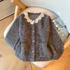 Cárdigan de Tweed con Cuentas Estilo Diseñador 2026 para Mujer, Nuevo Abrigo Suéter Elegante de Gama Alta Otoño/Invierno