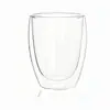 Atacado Alta Qualidade Copo de Vidro de Parede Dupla Formato de Ovo 250ml 350ml Caneca de Café Reutilizável Caneca de Café Chá Leite, canecas