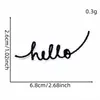 Parche Bordado Creativo de Dibujos Animados Hello English Parche de Insignia Decorativa Pintada Pieza de Bordado Eléctrico para Accesorios de Ropa