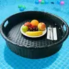 Bandeja flutuante para piscina e fonte termal, cesta redonda de rattan em formato de coração, adequada para pousadas, hotéis e vilas, com porta-copos e bandeja de café da manhã