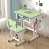 Juego de Mesa y Silla de Estudio para Niños Escritorio Escritorio para Escribir en Casa Apartamento Pequeño Estudiantes de Primaria y Secundaria Pueden Levantar el Escritorio para Tareas