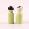 Brinquedos de Grafite Personalizados para Crianças Meninos e Meninas Figuras de Madeira Pintadas DIY Bonecas de Madeira Coloridas Decoração de Enfeites de Marionetes