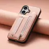 Funda de Cuero con Soporte para iPhone 17 16E Billetera con Cremallera RFID Apple 18Promax Funda Protectora